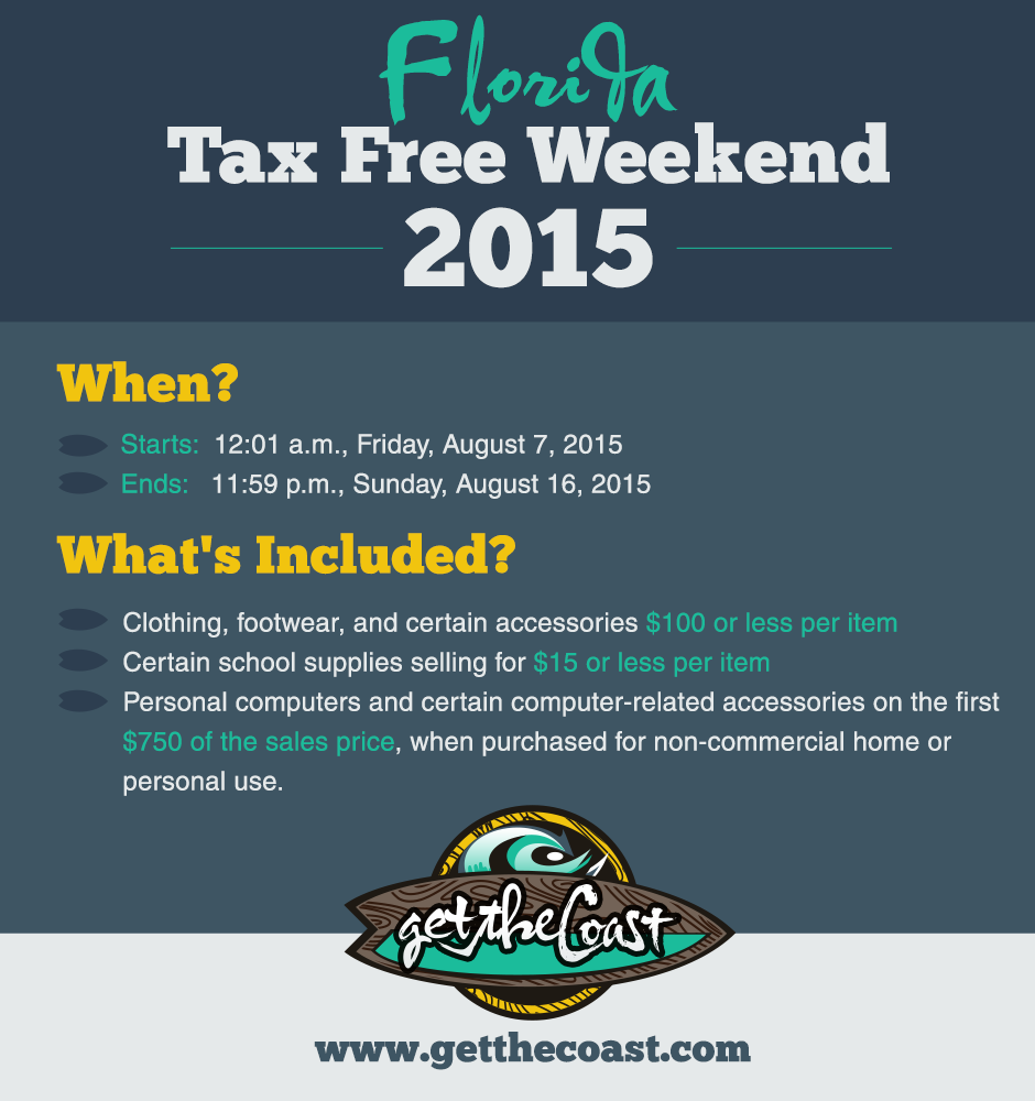 2015 Florida Back to School Tax Free Weekend Get The Coast