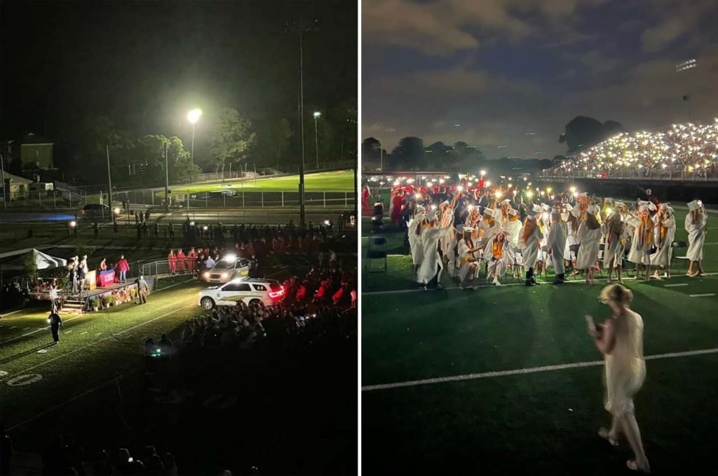 Transformer Blew At Fort Walton Beach High School Graduation Deputies Come To The Rescue 