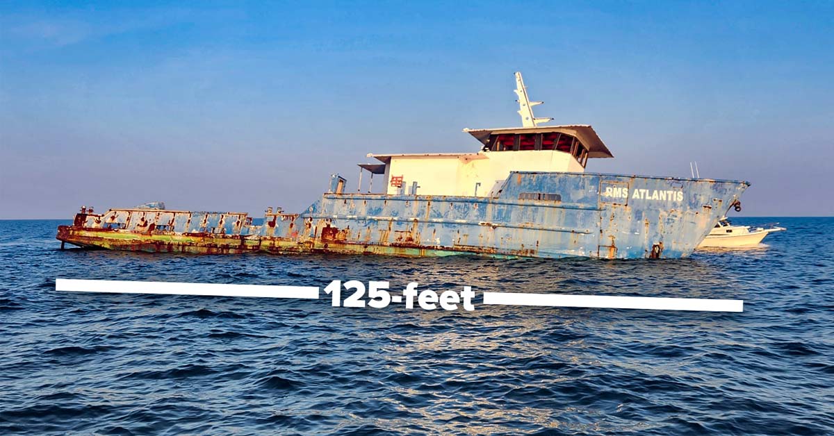 Atlantis Okaloosa Successfully Deploys 125 Foot Vessel As New Artificial Reef Off Destin Fort 3751