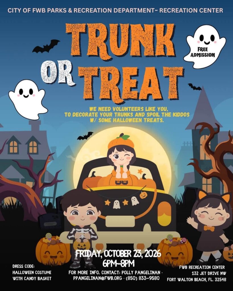 Trunk-or-Treating at the Fort Walton Beach Recreation Center
